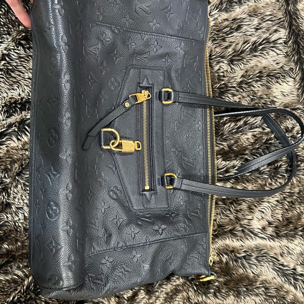 Louis Vuitton Bleu Infini Monogram Empreinte Leather Lumineuse PM Bag